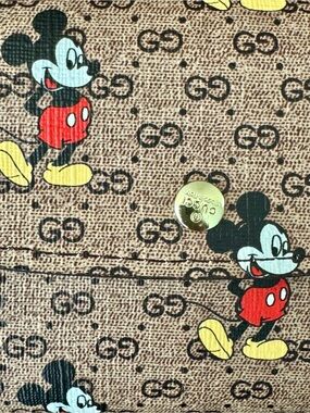 Gucci x Disney Mickey Mouse GG Supreme Zip Around Long Wallet